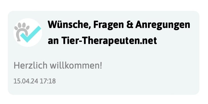 Feedback, Wünsche und Probleme direkt im Forum von Tier-Therapeuten.net mit dem Entwickler teilen